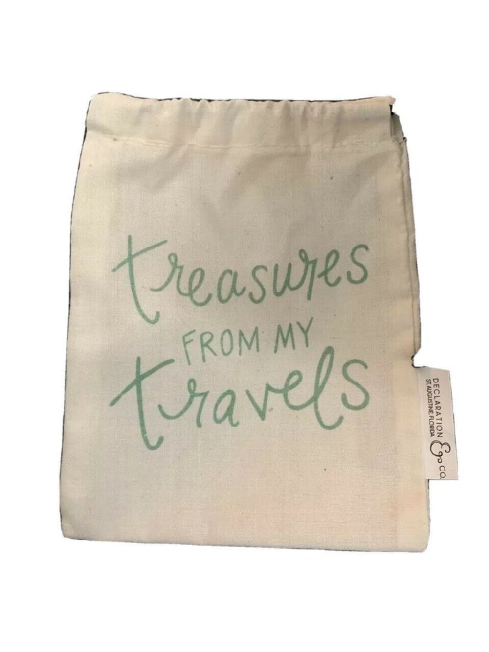 Treasures From My Travels Small Canvas Drawstring Gift Bag St Augustine FL